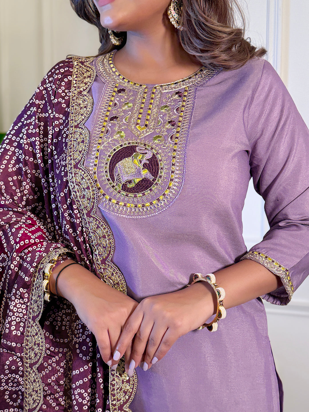 Women's Petrol Rayon Embroidered Straight Kurta with Rayon Pant And Organza Jacquard Dupatta Sets