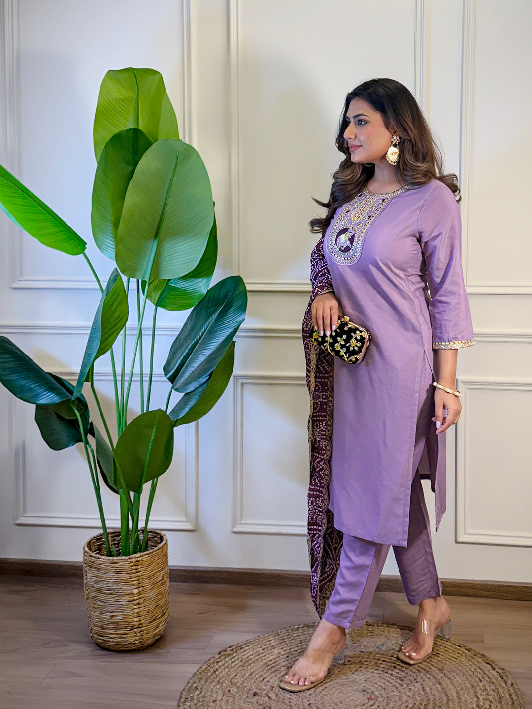Women's Petrol Rayon Embroidered Straight Kurta with Rayon Pant And Organza Jacquard Dupatta Sets