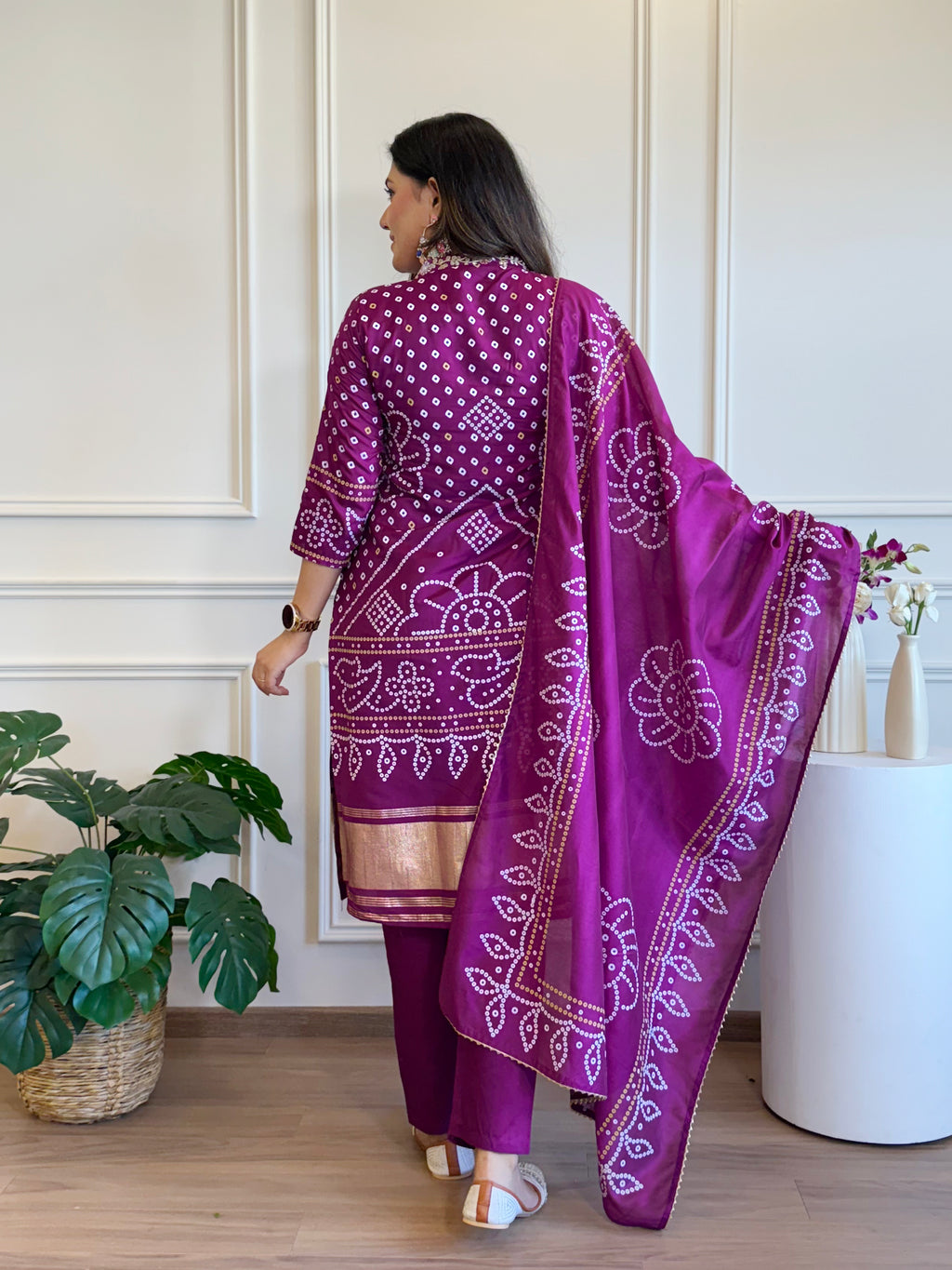 Women's Viscose Cotton Embroidered Kurti Set with Chanderi Dupatta