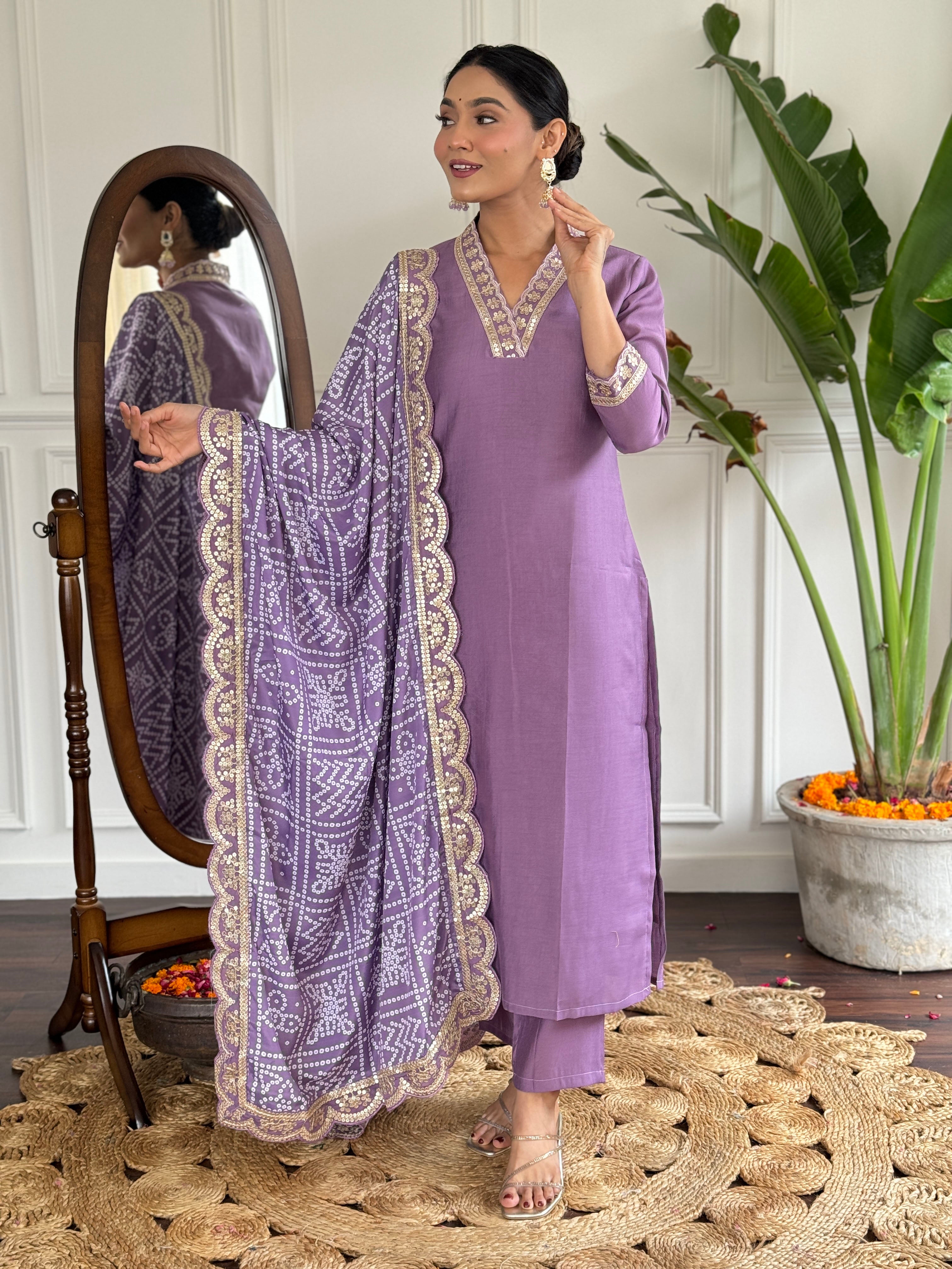 Women's Petrol Viscose Silk Embroidered Straight Kurta with Viscose Silk Pant And Chinon Printed Dupatta Sets
