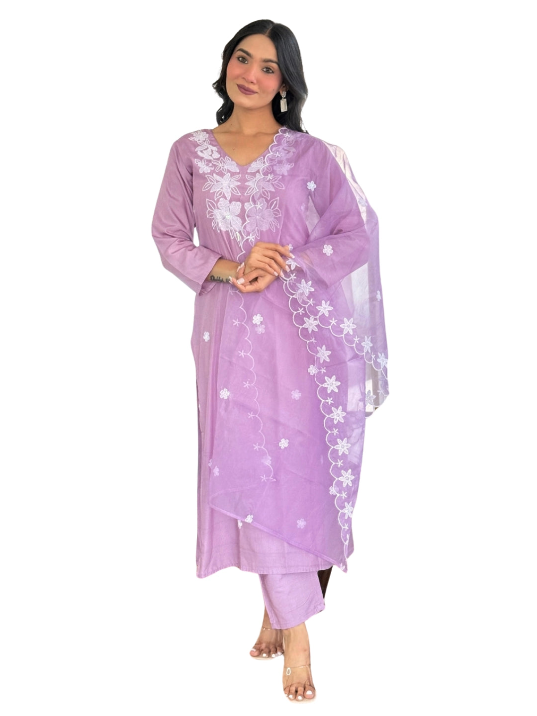 Women's Rayon Embroidered Straight Kurta with Pant And Dupatta Sets