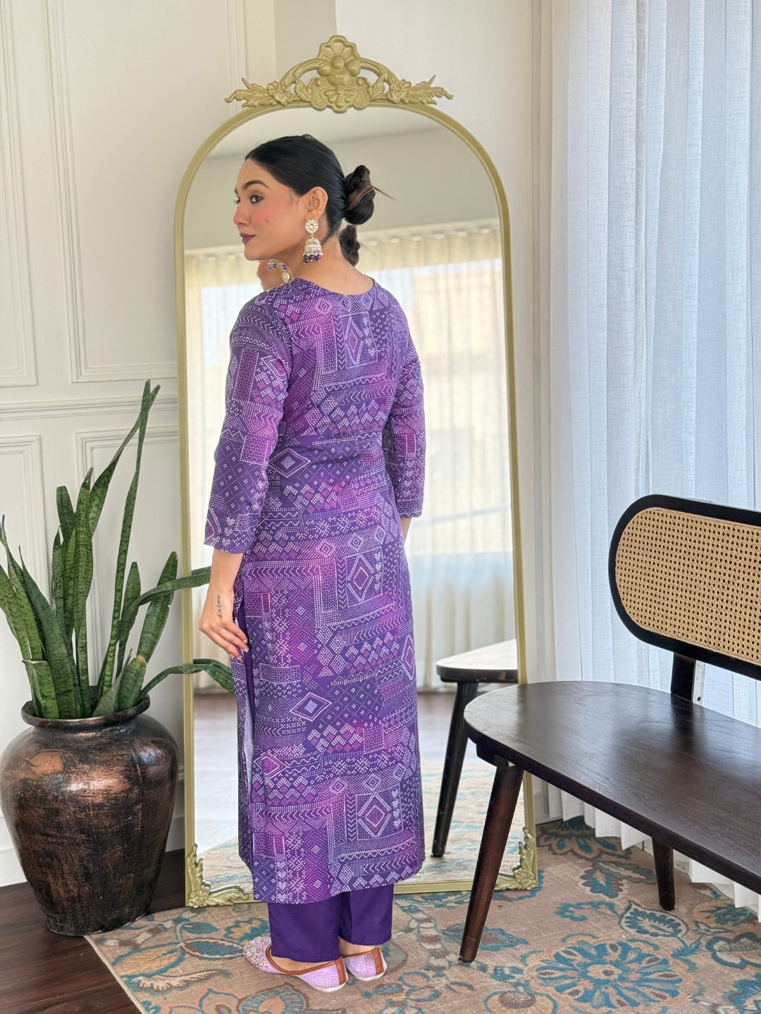 Women's Rayon Embroidered Straight Kurta with Pant And Dupatta Sets